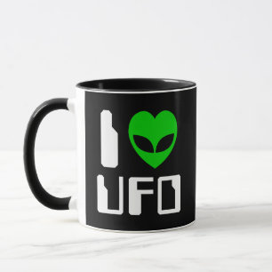 I Alien Heart UFO Kaffee Tasse