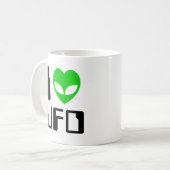 I Alien Heart UFO Kaffee Tasse (Vorderseite Links)