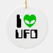 I Alien Heart UFO Keramik Ornament (Hinten)