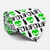 I Alien Heart UFO Krawatte (Gerollt)