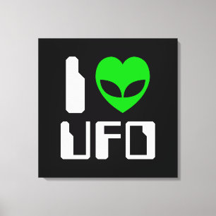 I Alien Heart UFO Leinwanddruck