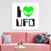 I Alien Heart UFO Leinwanddruck (Insitu (Wohnzimmer))