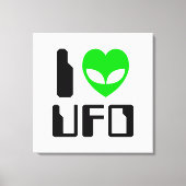 I Alien Heart UFO Leinwanddruck (Vorderseite)