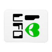 I Alien Heart UFO Magnet (Horizontal)