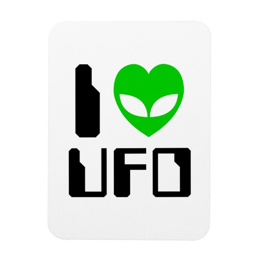 I Alien Heart UFO Magnet (Vertikal)
