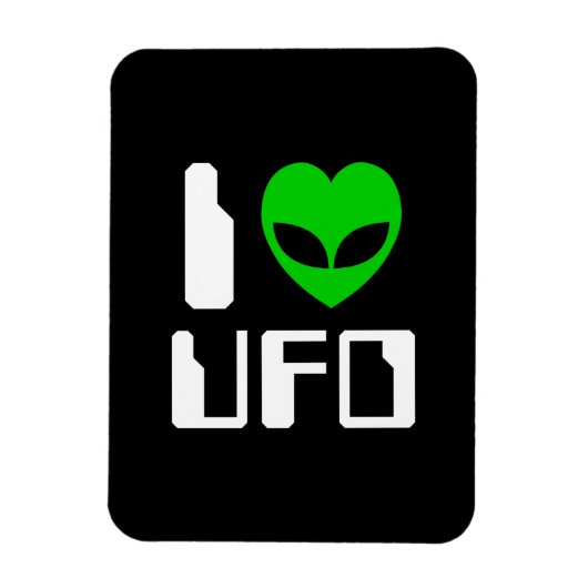 I Alien Heart UFO Magnet (Vertikal)