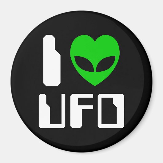 I Alien Heart UFO Magnet (Vorne)