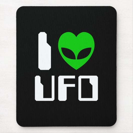 I Alien Heart UFO Mousepad (Vorne)