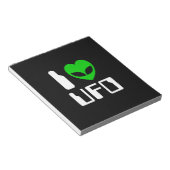 I Alien Heart UFO Notizblock (angewinkelt)