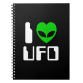 I Alien Heart UFO Notizblock (Vorderseite)