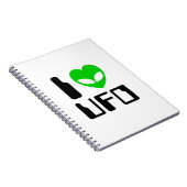 I Alien Heart UFO Notizblock (Rechte Seite)