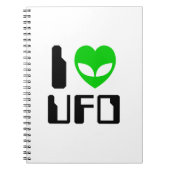 I Alien Heart UFO Notizblock (Vorderseite)