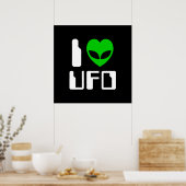 I Alien Heart UFO Poster (Küche)