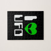 I Alien Heart UFO Puzzle (Horizontal)