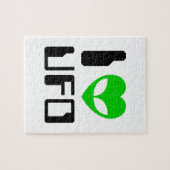 I Alien Heart UFO Puzzle (Horizontal)