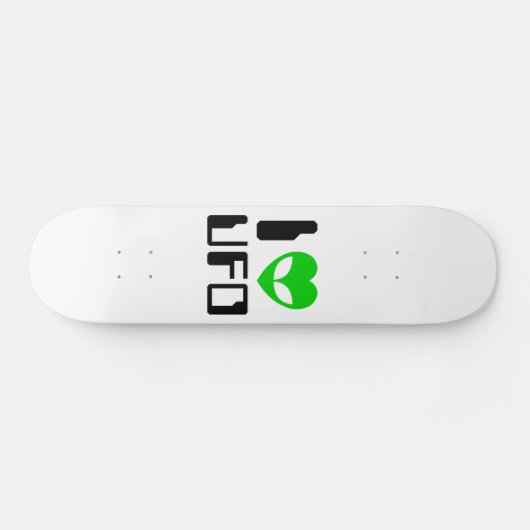 I Alien Heart UFO Skateboard (Horizontal)