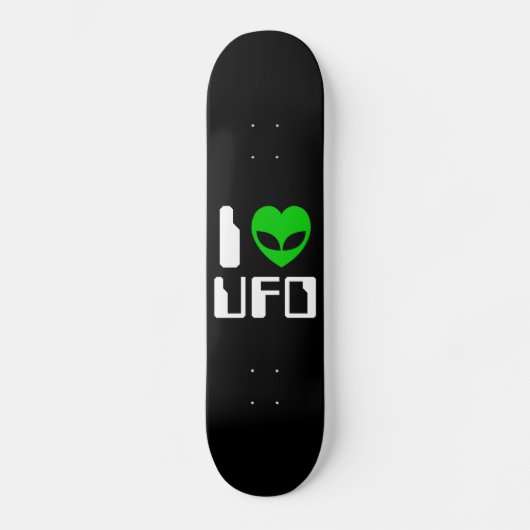 I Alien Heart UFO Skateboard (Vorderseite)