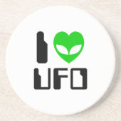 I Alien Heart UFO Untersetzer (Vorne)