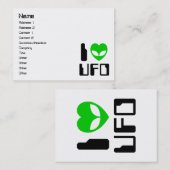 I Alien Heart UFO Visitenkarte (Vorne/Hinten)