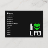 I Alien Heart UFO Visitenkarte (Vorderseite)