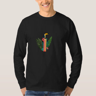 I Alphabet Buchstabe tropische Pflanzen T-Shirt
