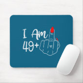 I Am 49 Plus 1 Middle Finger Funny 50th Birthday W Mousepad (Mit Mouse)