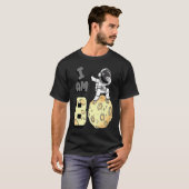 I am 8 Space Astronaut Kid Moon Walker 8th Birthda T-Shirt (Vorne ganz)