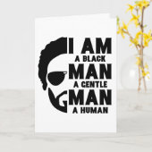 I Am A Black Man Afro Beard Father's Day Karte (Gelbe Blume)