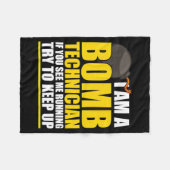 I Am A Bomb Technician If You See Me Home Fleecedecke (Vorderseite (Horizontal))