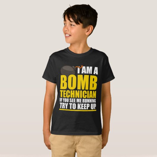 I Am A Bomb Technician If You See Me Home T-Shirt (Vorne ganz)