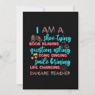 I Am A Daycare Teacher Einladung
