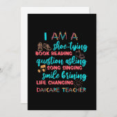 I Am A Daycare Teacher Einladung (Vorne/Hinten)