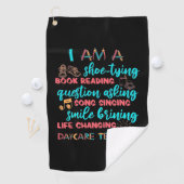 I Am A Daycare Teacher Golfhandtuch (Insitu)