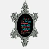 I Am A Daycare Teacher Schneeflocken Zinn-Ornament (Links)