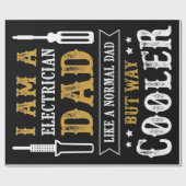 I am a electrician dad | Mechanic Canvas Geschenkpapier (Flach)