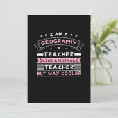 I Am A Geography Teacher Einladung (Stehend Vorderseite)