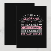 I Am A Geography Teacher Einladung (Vorne/Hinten)