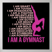 I Am A Gymnast Gymnastics Gymnastic Sports Lover G Poster (Vorne)
