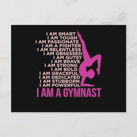 I Am A Gymnast Gymnastics Gymnastic Sports Lover G Postkarte (Vorderseite)