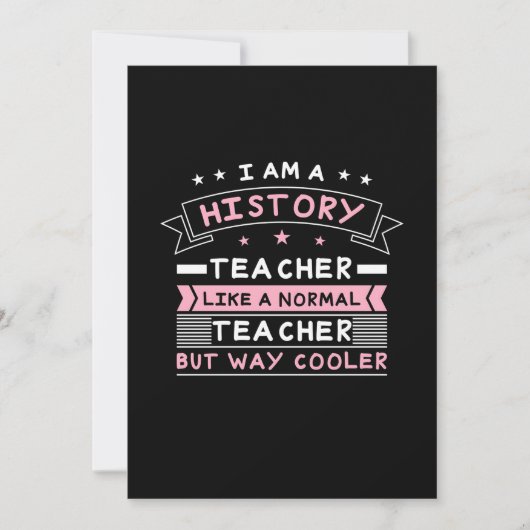 I Am A History Teacher Einladung (Vorderseite)