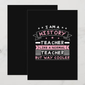 I Am A History Teacher Einladung (Vorne/Hinten)