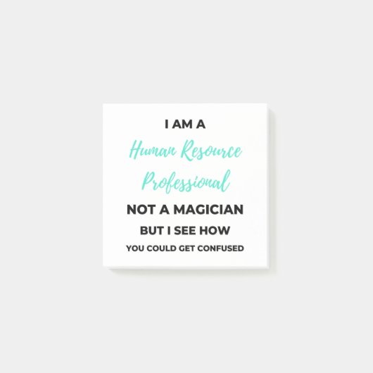 I Am A Human Resource Professional Not A Magician2 Post-it Klebezettel (Vorderseite)
