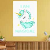 I am a magical shining blue unicorn leinwanddruck (Insitu (Wohnzimmer))