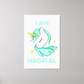 I am a magical shining blue unicorn leinwanddruck (Vorderseite)