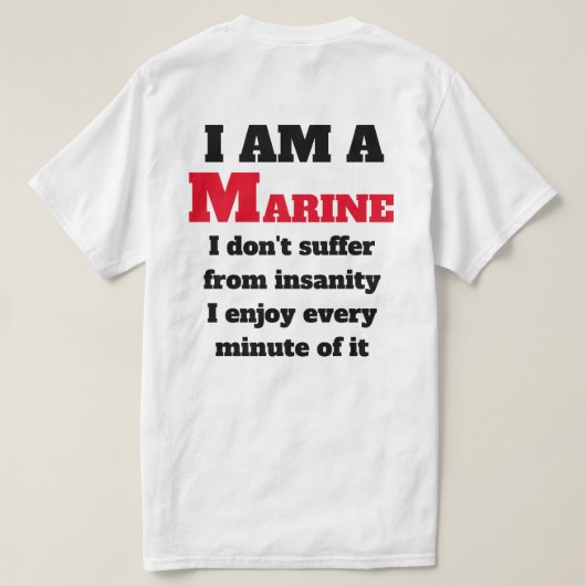 i AM A MARINE T-Shirt (Design Rückseite)