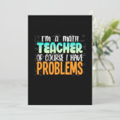 I Am A Math Teacher Einladung (Stehend Vorderseite)