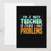 I Am A Math Teacher Einladung (Vorne/Hinten)