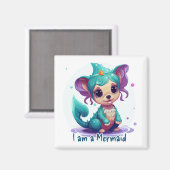 I am a Mermaid too Magnet (Vorderseite/Rückseite)