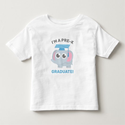 I am a Pre-K Graduate, Cute elephant Graduate Kleinkind T-shirt (Vorderseite)
