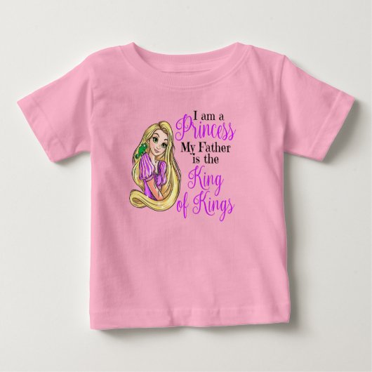 I am a princess Rapunzel throw pillow Baby T-shirt (Vorderseite)